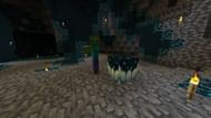 Any mob that drops XP points can spread these blocks (Image via Minecraft)